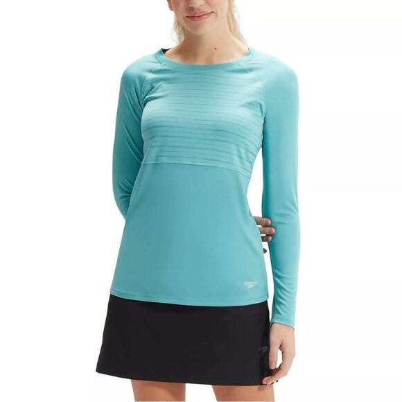 Speedo Aqua Long Sleeve Activewear Swim Top size Large - Picture 1 of 9